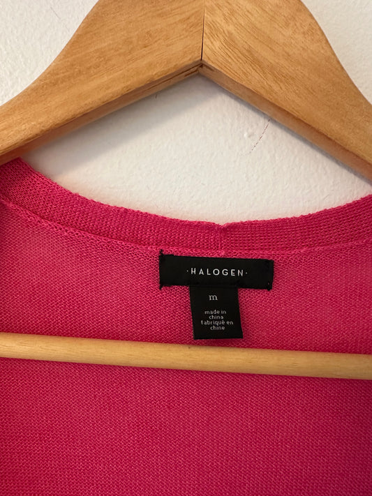 Halogen Lightweight Open Front Tunic Length Cardigan | Size Medium
