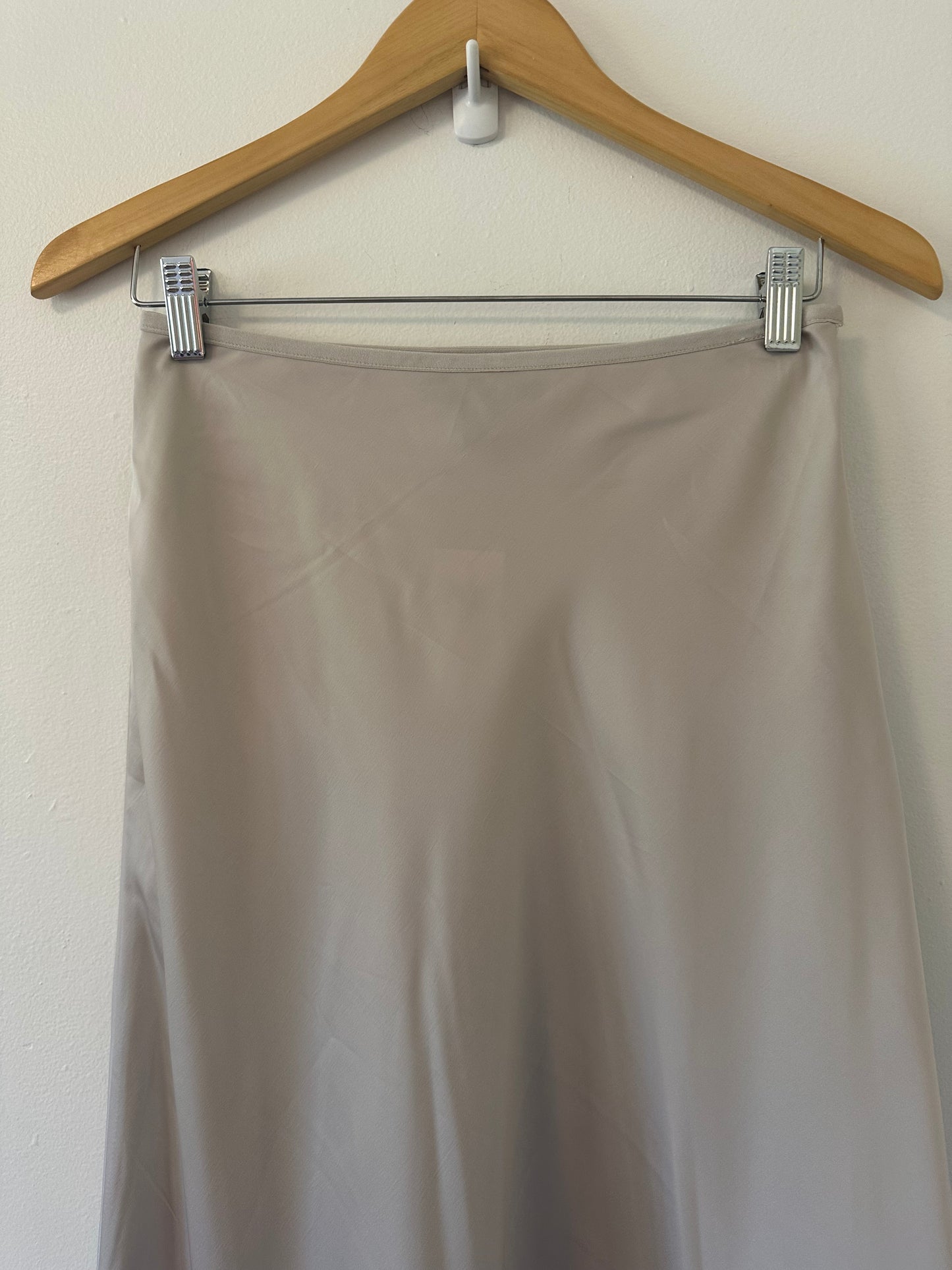 NWT Truth Beige Silky A-Line Mid Length Skirt | Size Small