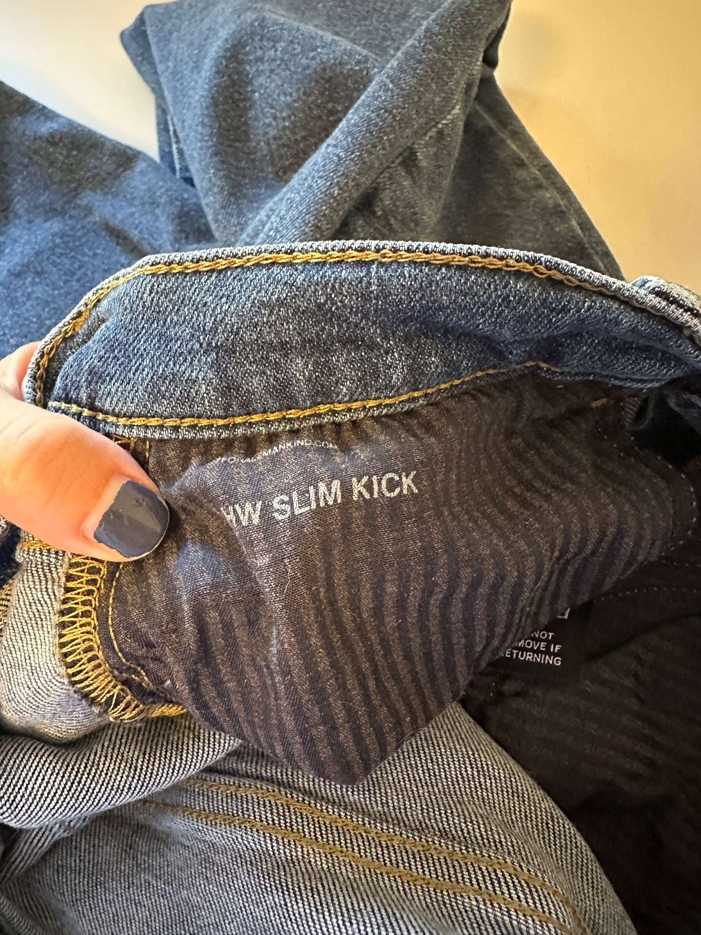 7 For All Mankind High Waist Slim Kick Jeans in Deep Soul | Size 30