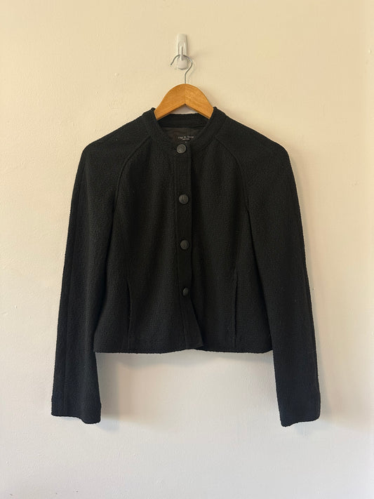 Rag & Bone Carol Woven Jacket in Black | Size 6