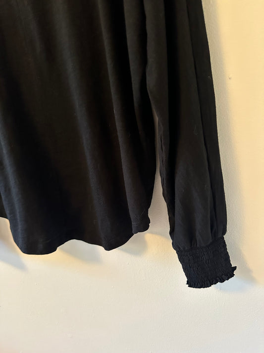 Lilla P Black Dolman Sleeve Tee | Size Small