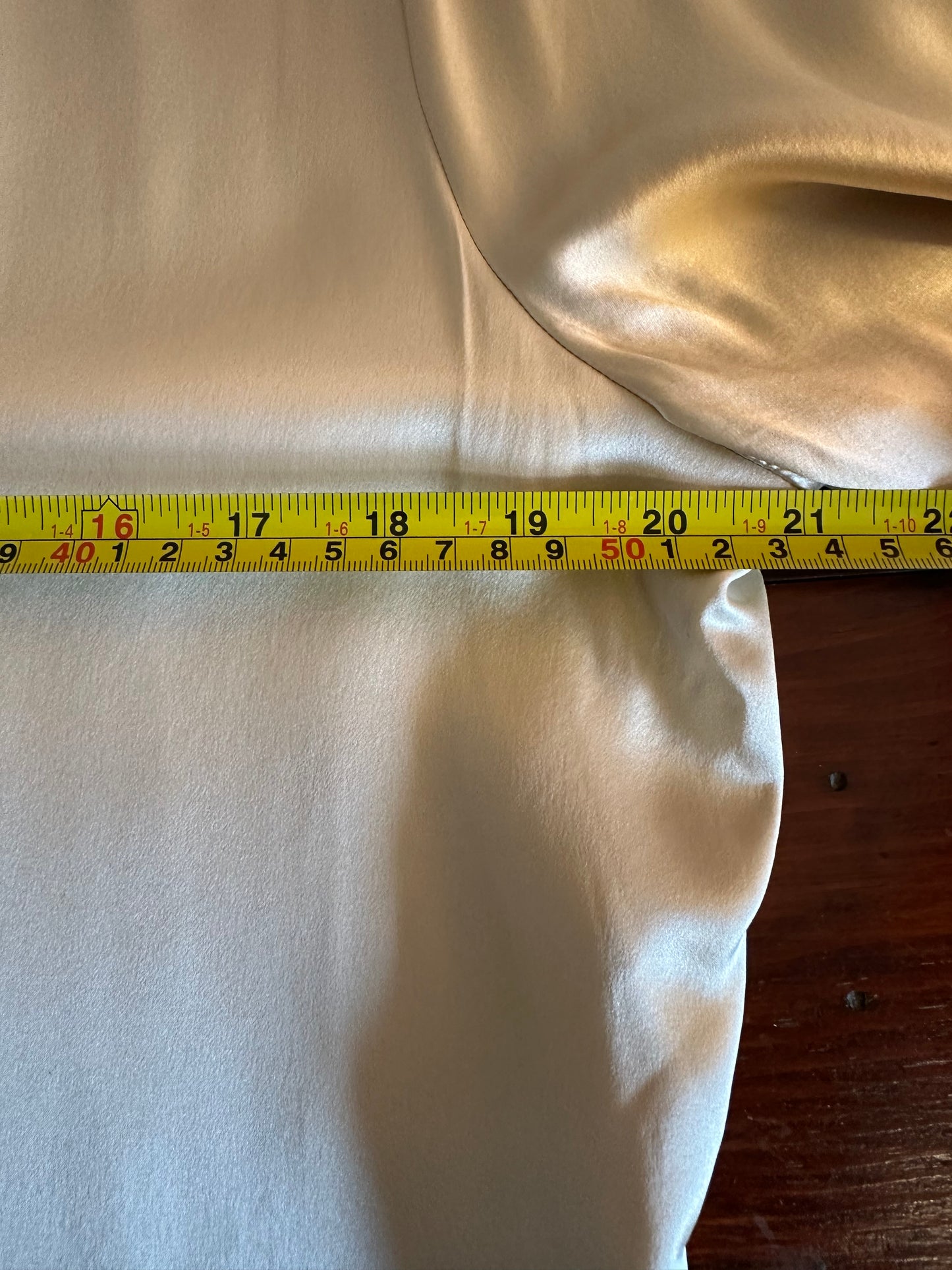 Reformation Jeremiah Silk Top in Almond - Size XL