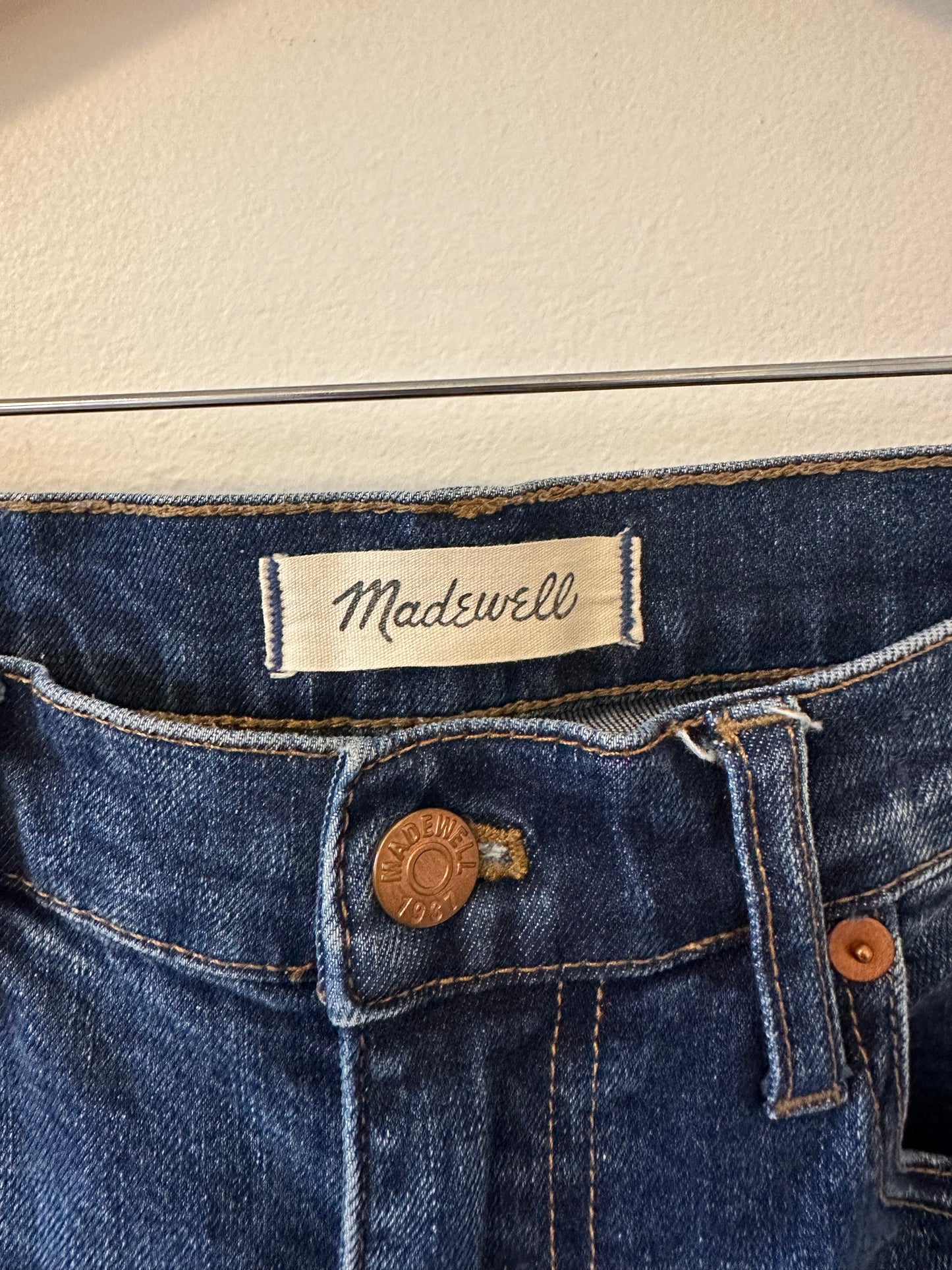 Madewell Cruiser Straight Leg Medium Wash Jeans With Stretch | Size 27