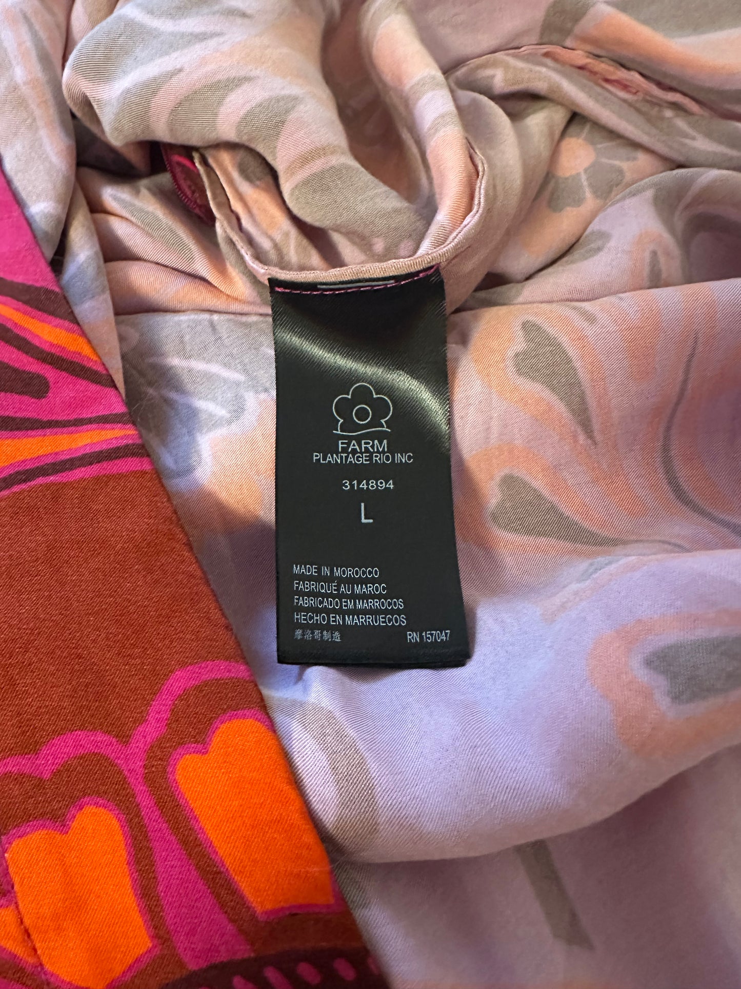 FARM Rio Bold Floral Satin Maxi Skirt | Size Large