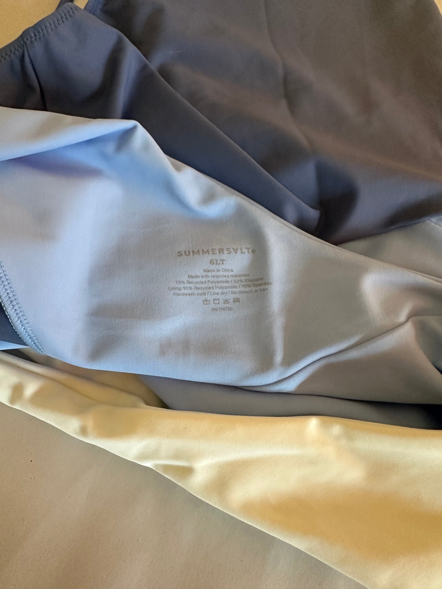 Summersalt The Sidestroke in Sky & Blue Mountain & White Sand - Size 6LT