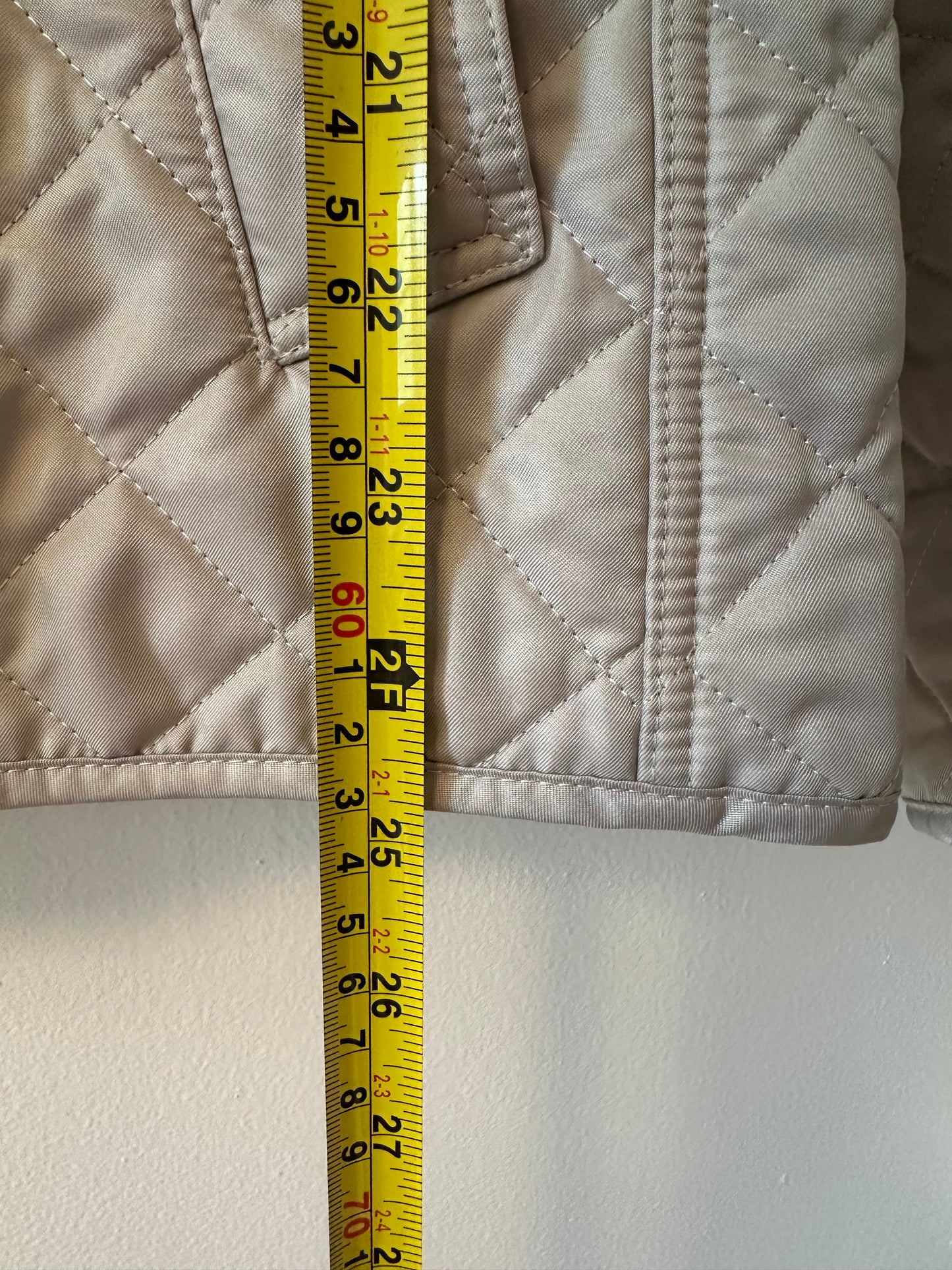 Burberry Brit Classic Quilted Beige Jacket - Size Medium