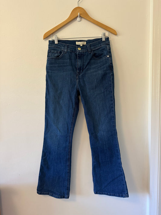 Current/Elliott Dark Blue Flare Jeans | Size 28