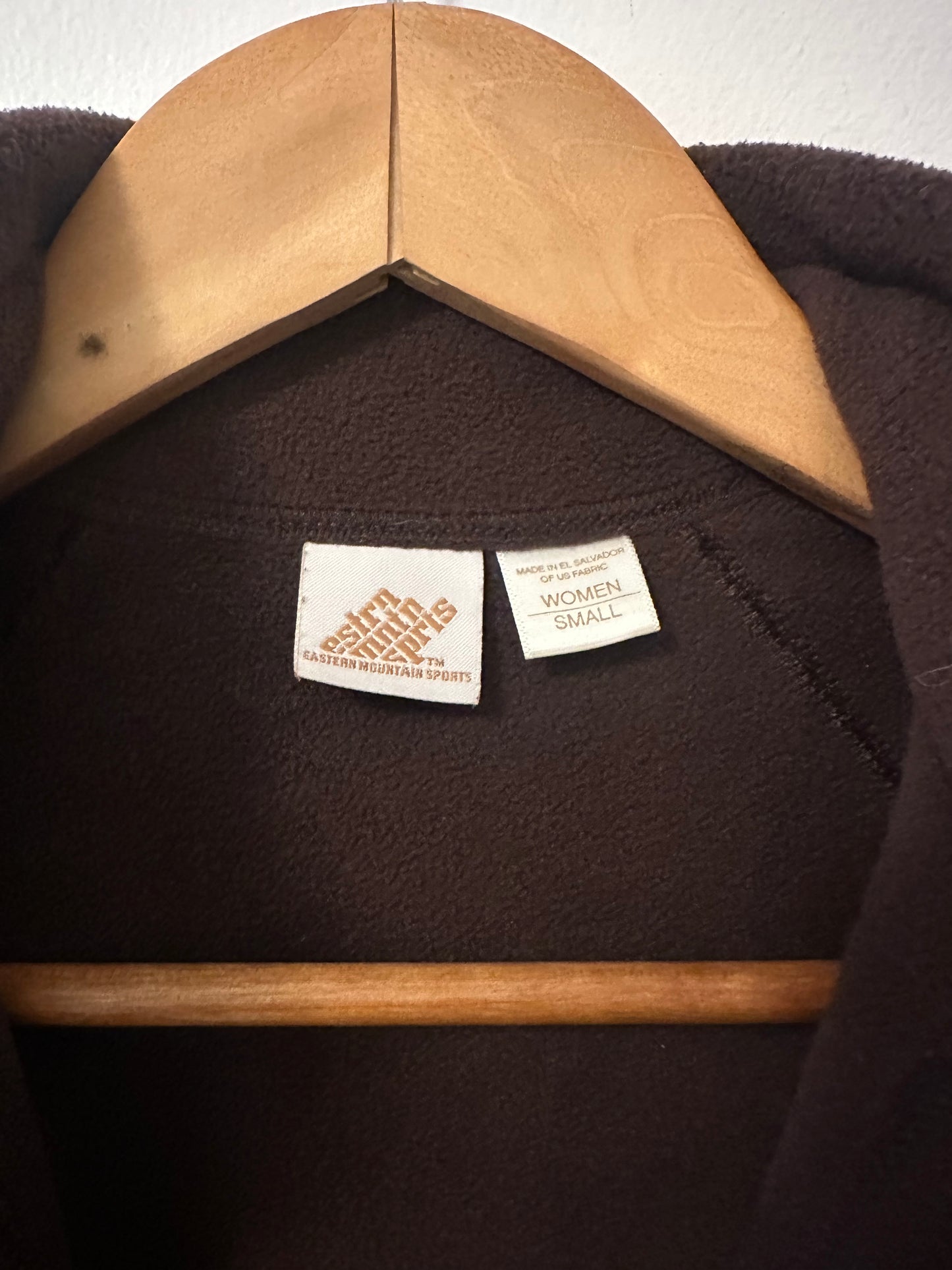 Eastern Mountain Sports Dark Brown Fleece Half Zip Jacket | Size Small