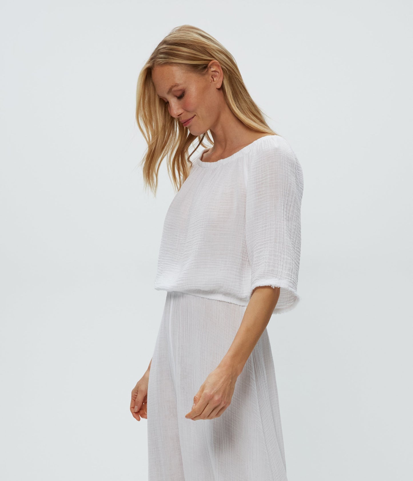 Michael Stars Isabel Convertible Gauze Top in White - Size XS