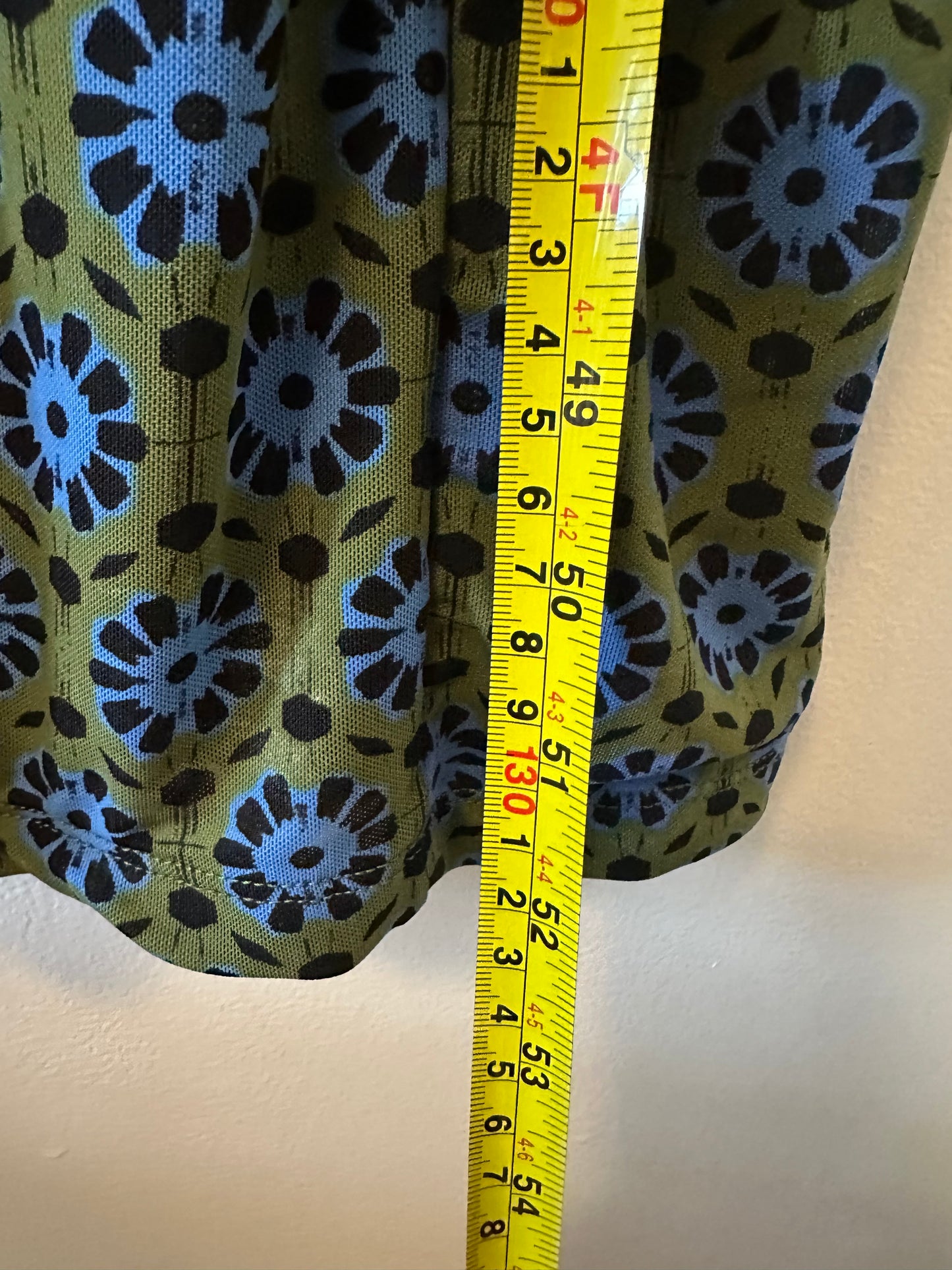 NWT Free People Briella Printed Army Green Combo Floral Dress - Size Small