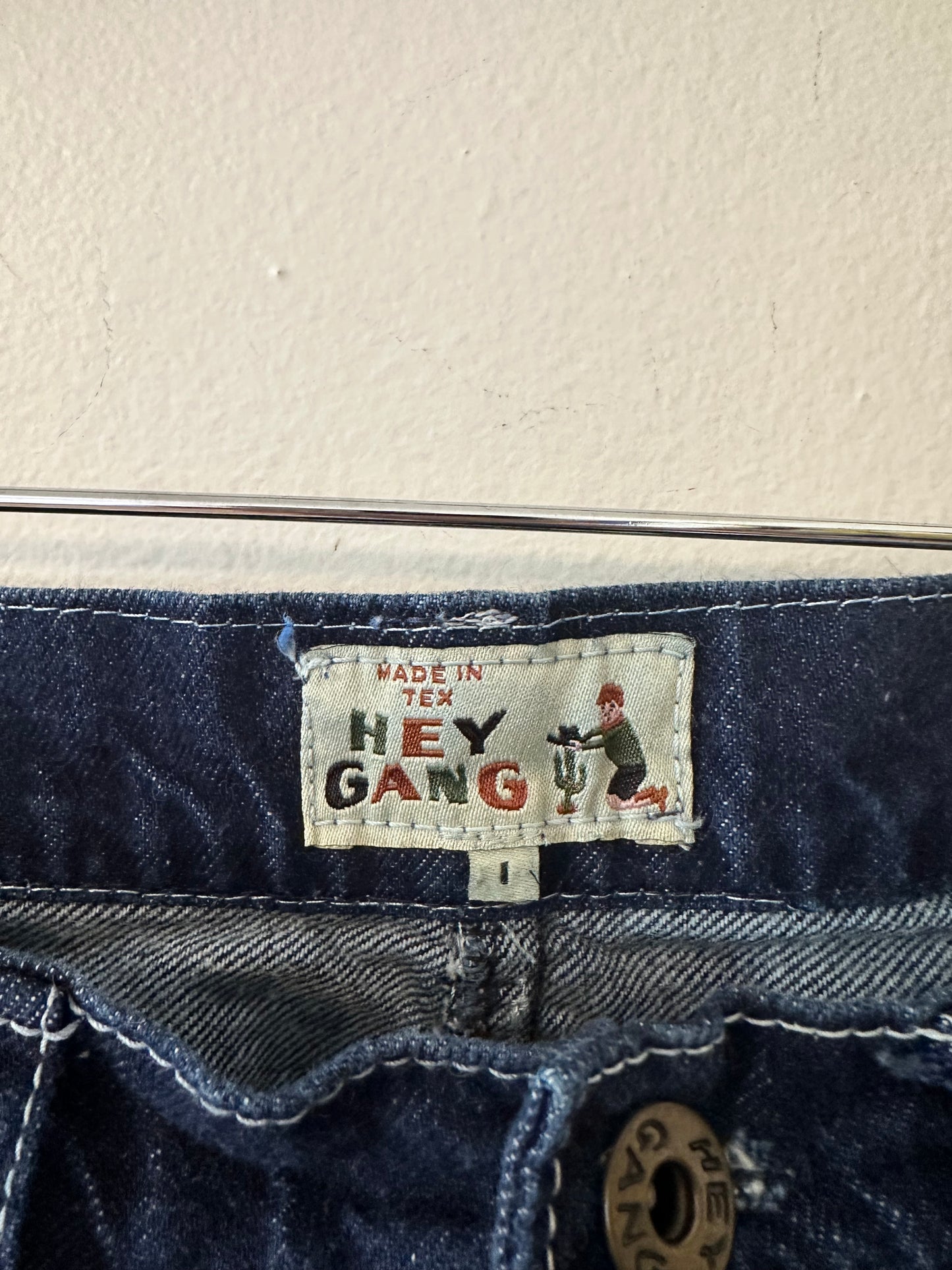 Hey Gang Denim Workpants Blue Straight Leg Women's Jeans | Size 1