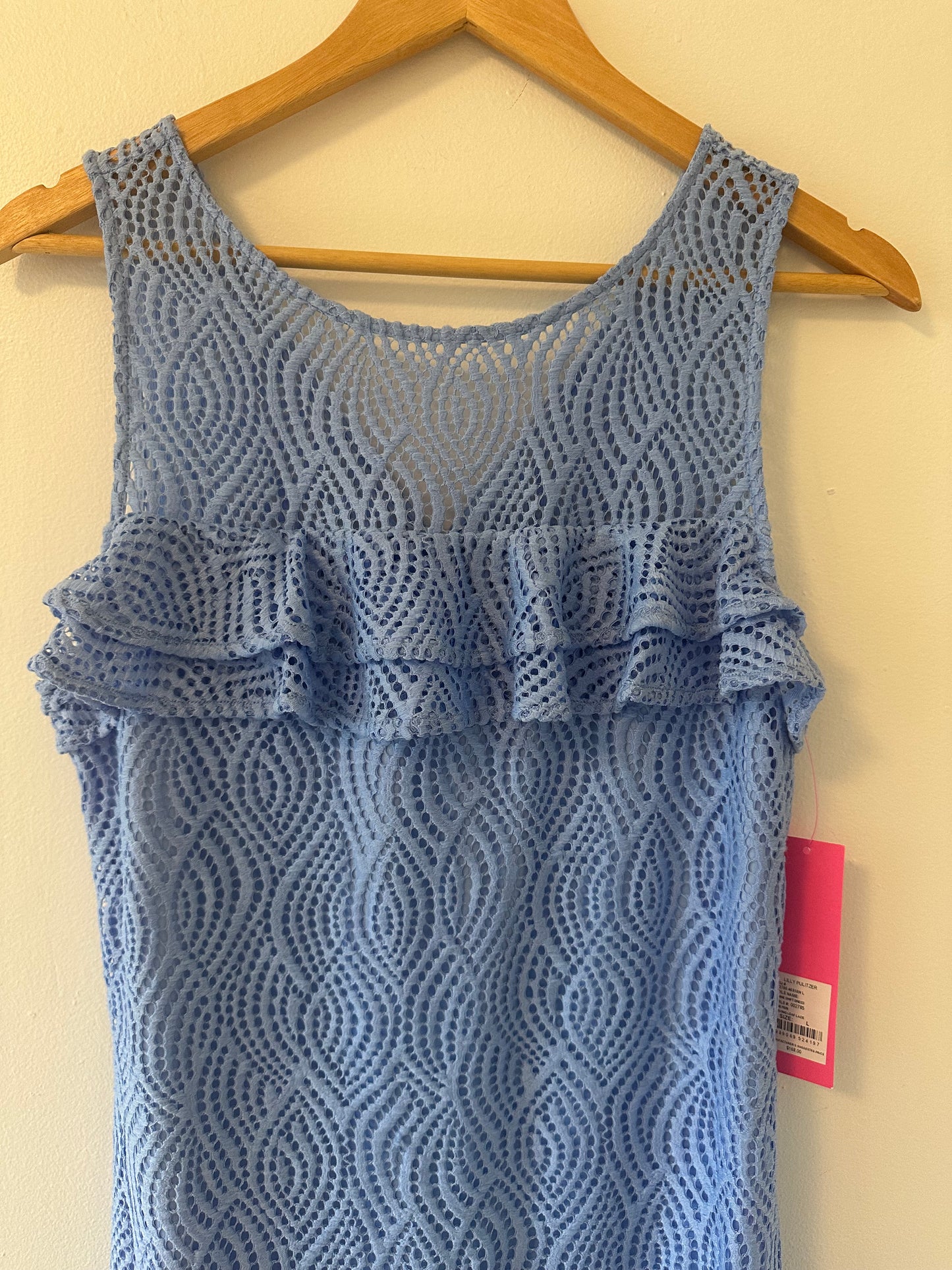 NWT Lilly Pulitzer Janine Shift Dress in Blue - Size Large