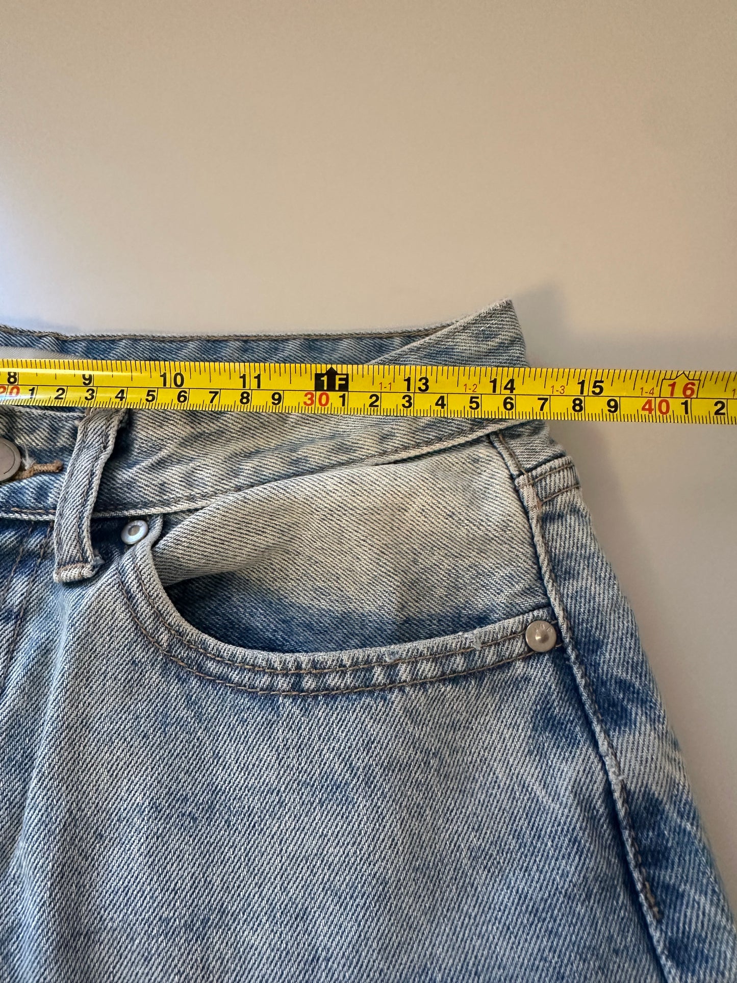 Just Black Light Blue Wide Leg Cotton Denim Jeans | Size 27