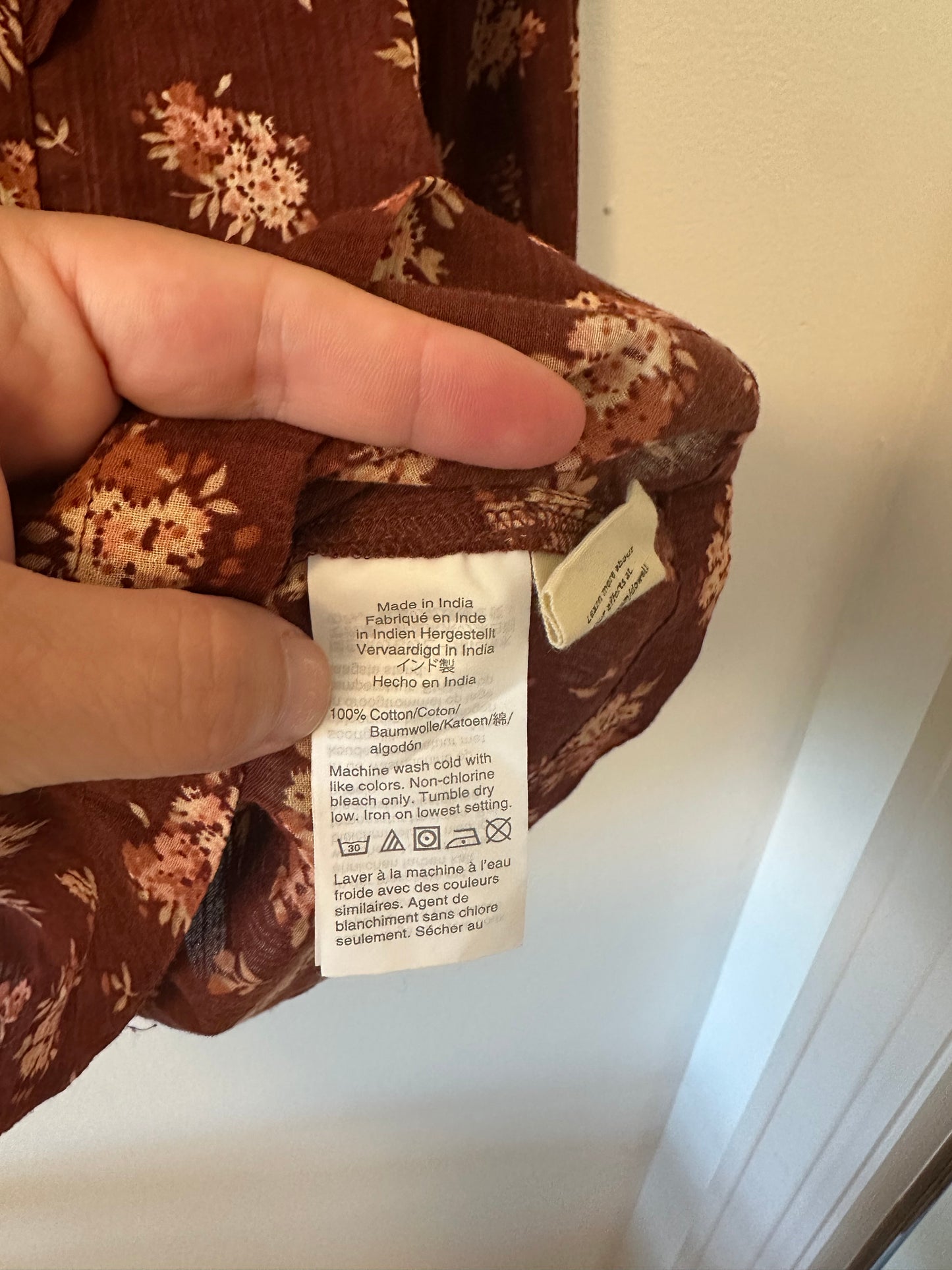 Madewell Ladder-Trim Ruffle Top in Homestead Bouquet - Size Small