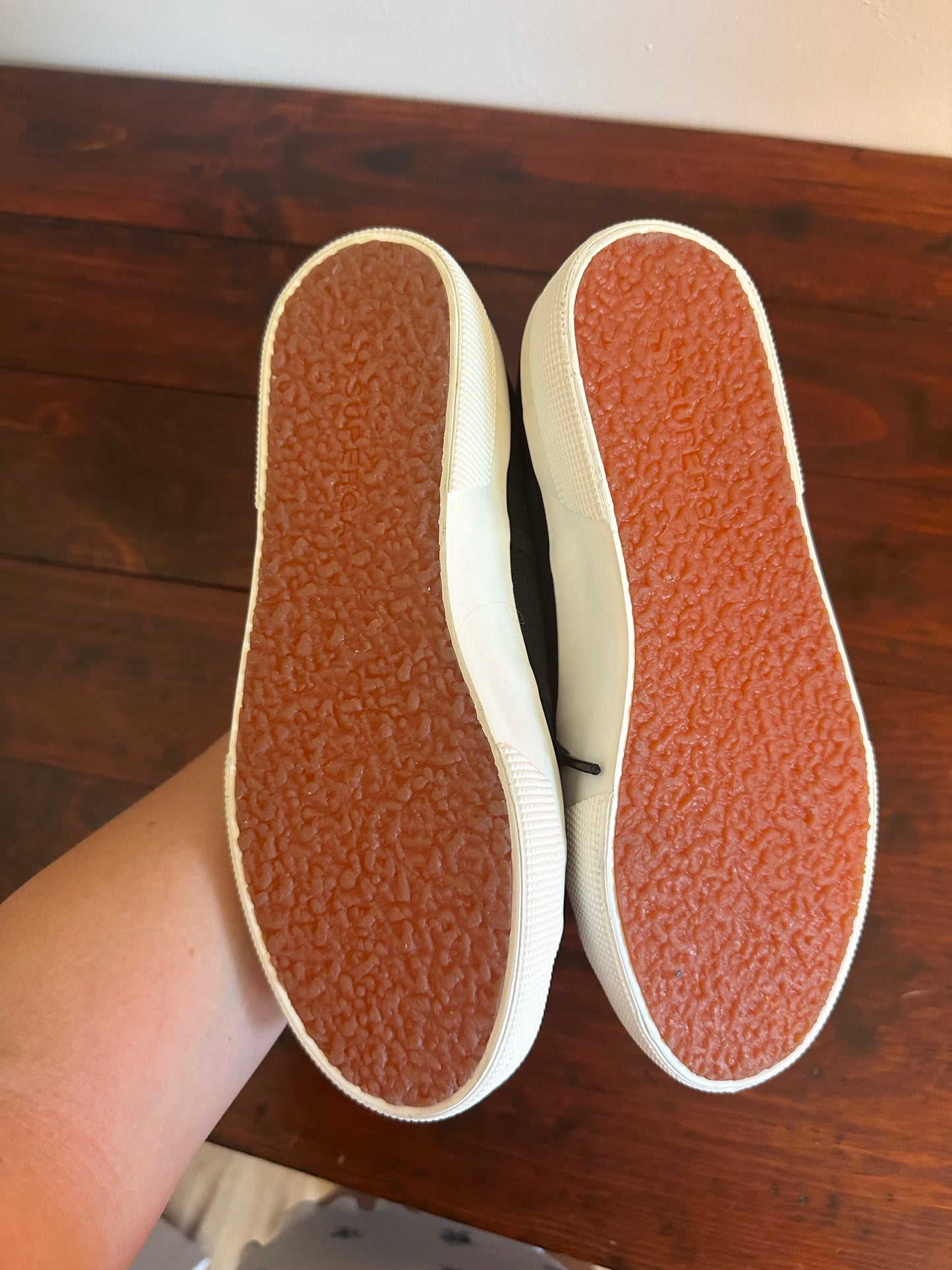 Superga Black 2740 Platform Sneakers Size 8