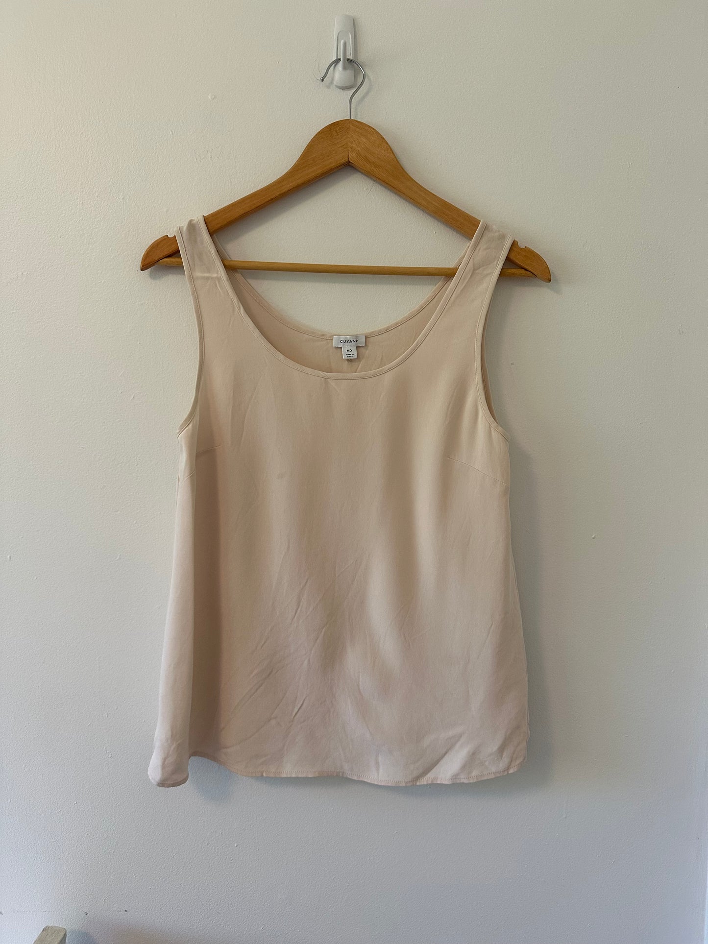 Cuyana Silk Tank Top in Blush Pink- Size Medium