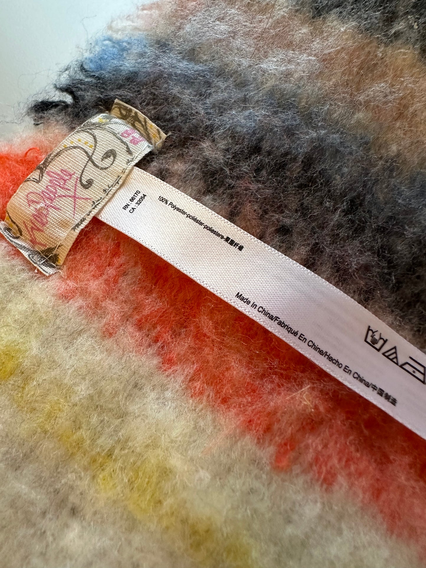 Free People Skye Striped Multicolor Scarf with Fringe