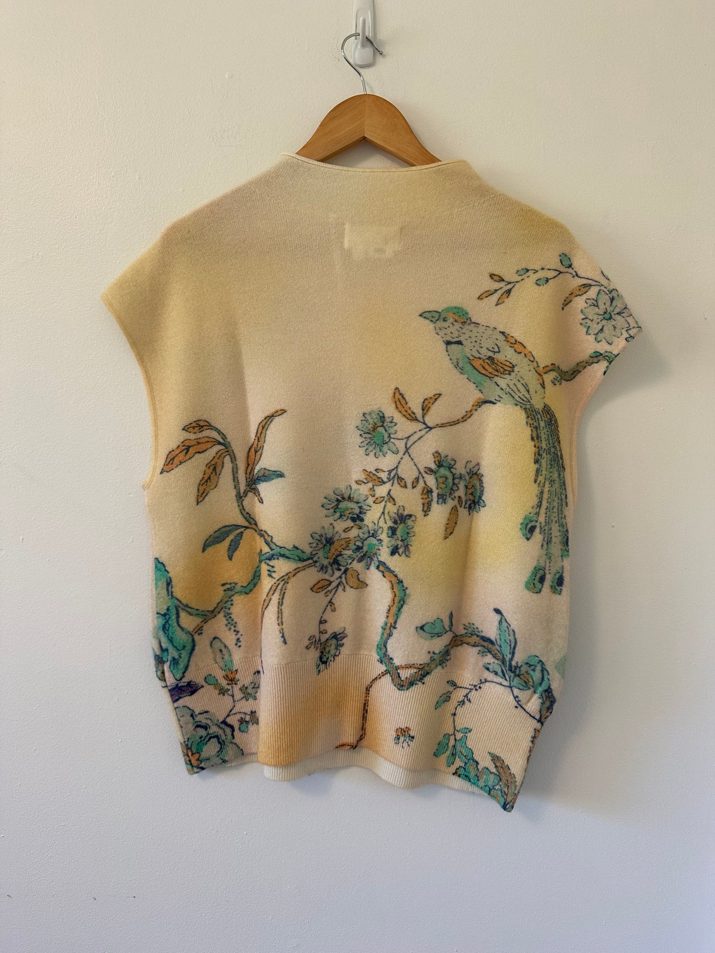 By Anthropologie Cashmere Floral Printed Sweater | Size Large