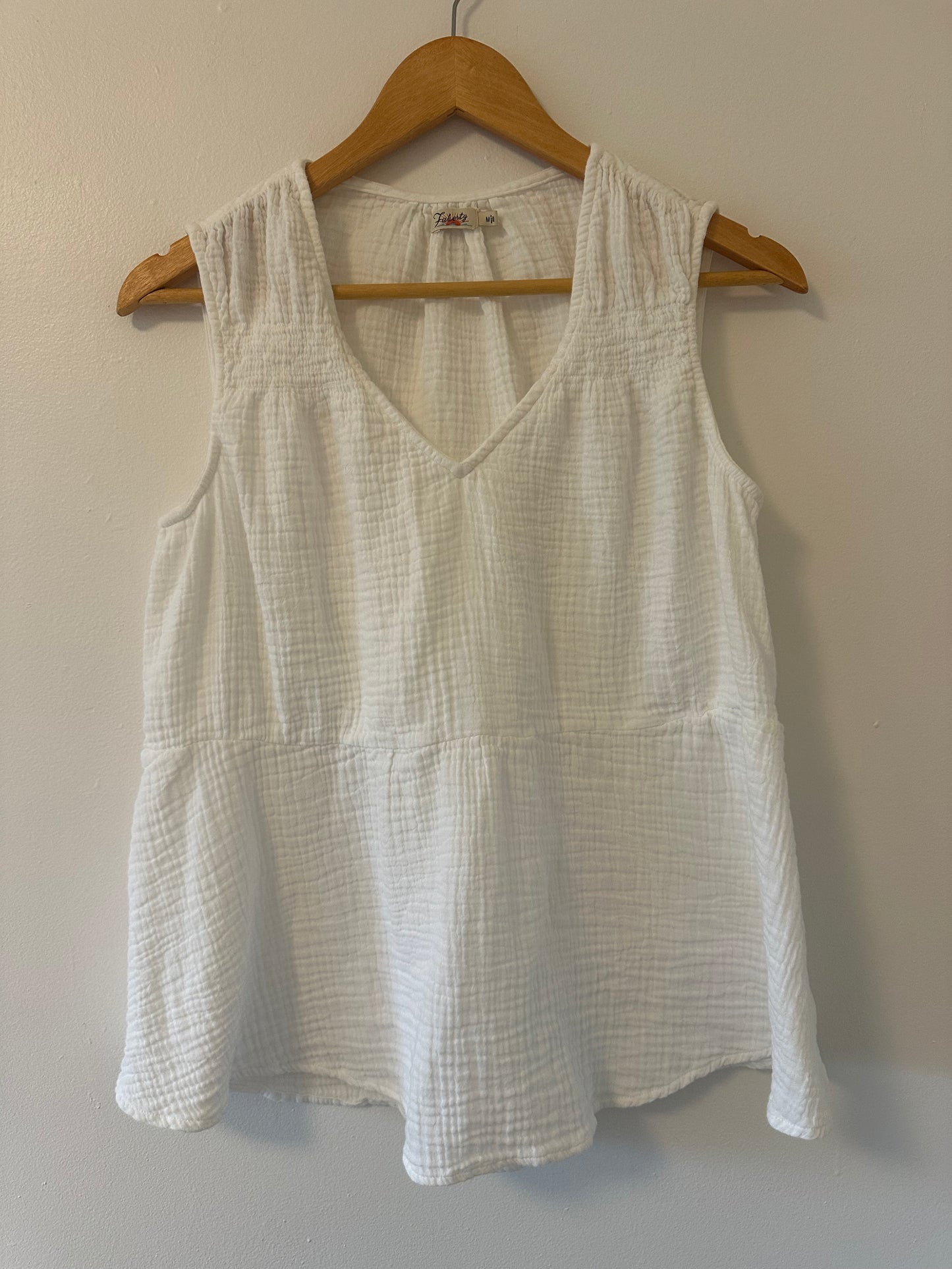Faherty Dream Cotton Gauze Ainsley Top Size Medium