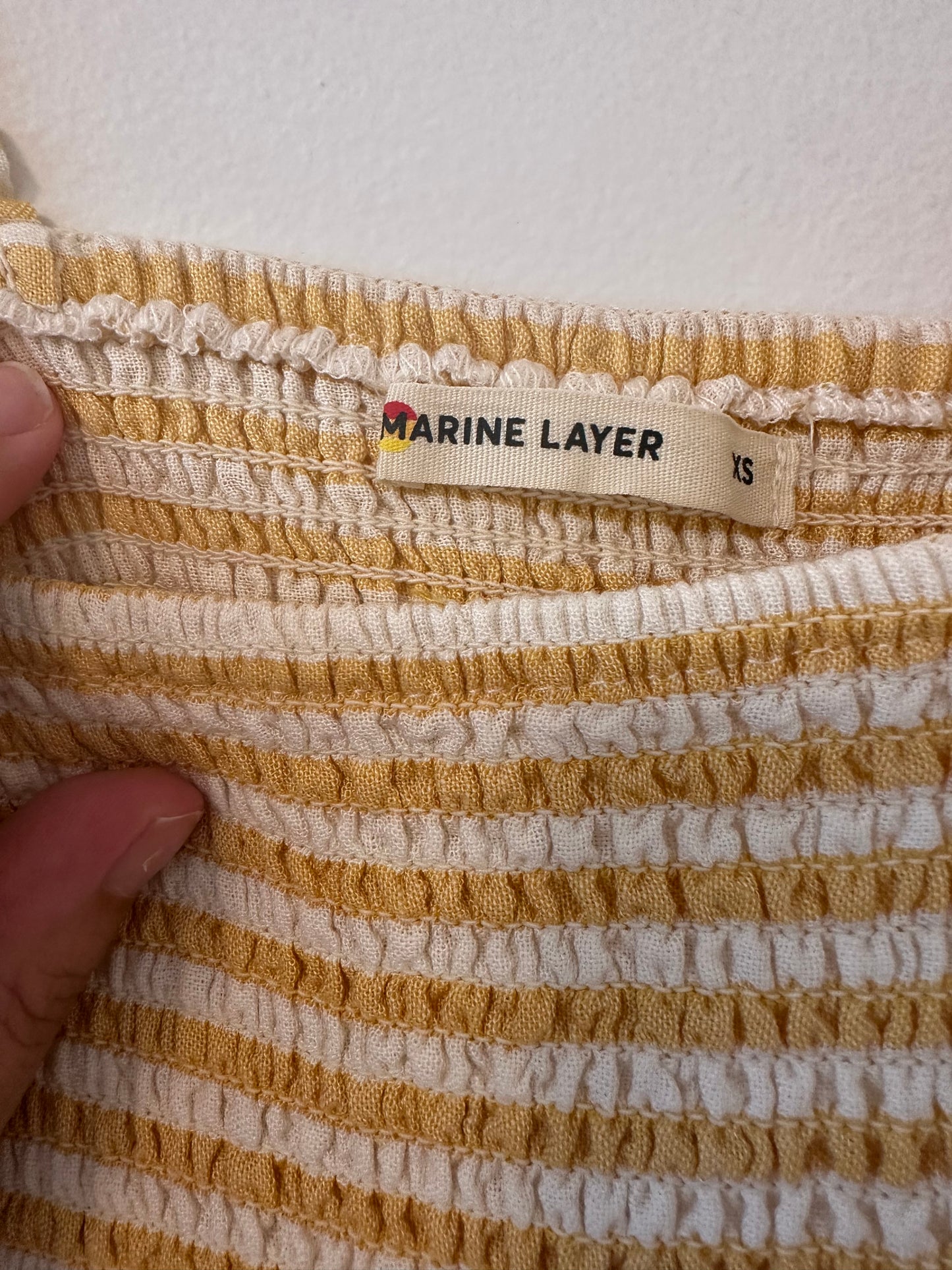 Marine Layer Seline Striped Yellow Maxi Dress - Size XS