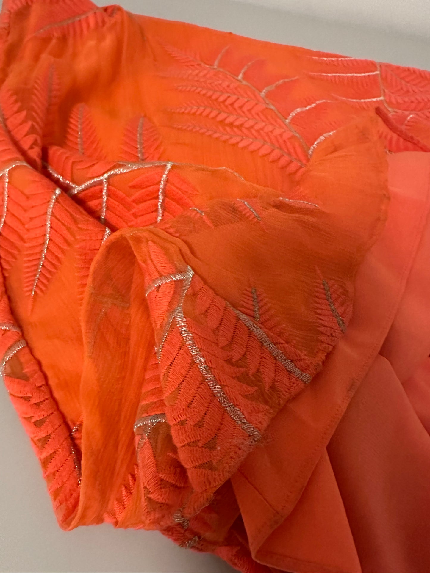 Alice + Olivia Kelly T-Back Silk Maxi Dress in Coral | Size 4