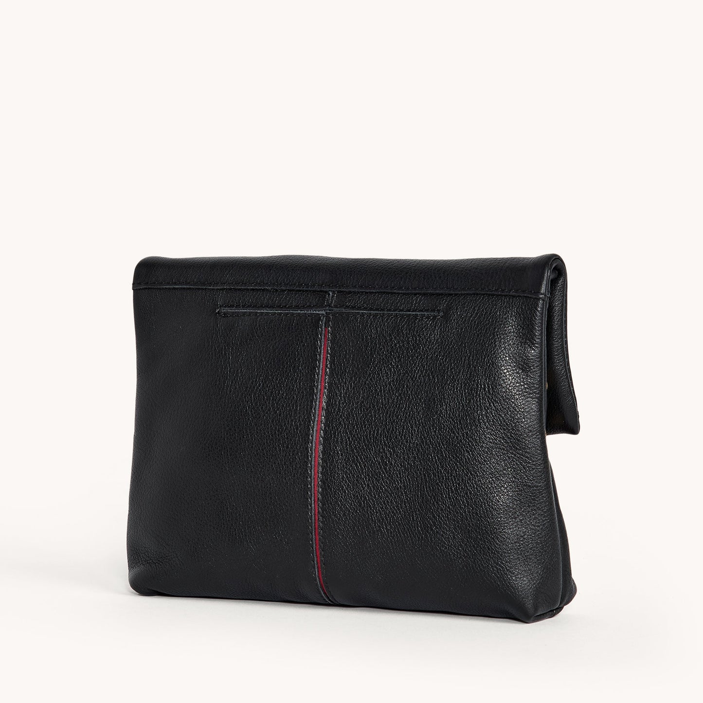 Hammitt VIP MED Crossbody / Clutch Bag in Black/Brushed Gold Red Zip