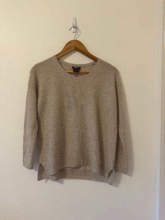NWT Cashmere Clouds Crewneck Sweater in Beige | Size XS