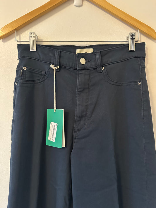 NWT Citizens of Humanity Hepburn Wide Leg Ankle Pants In Navy | Size 25