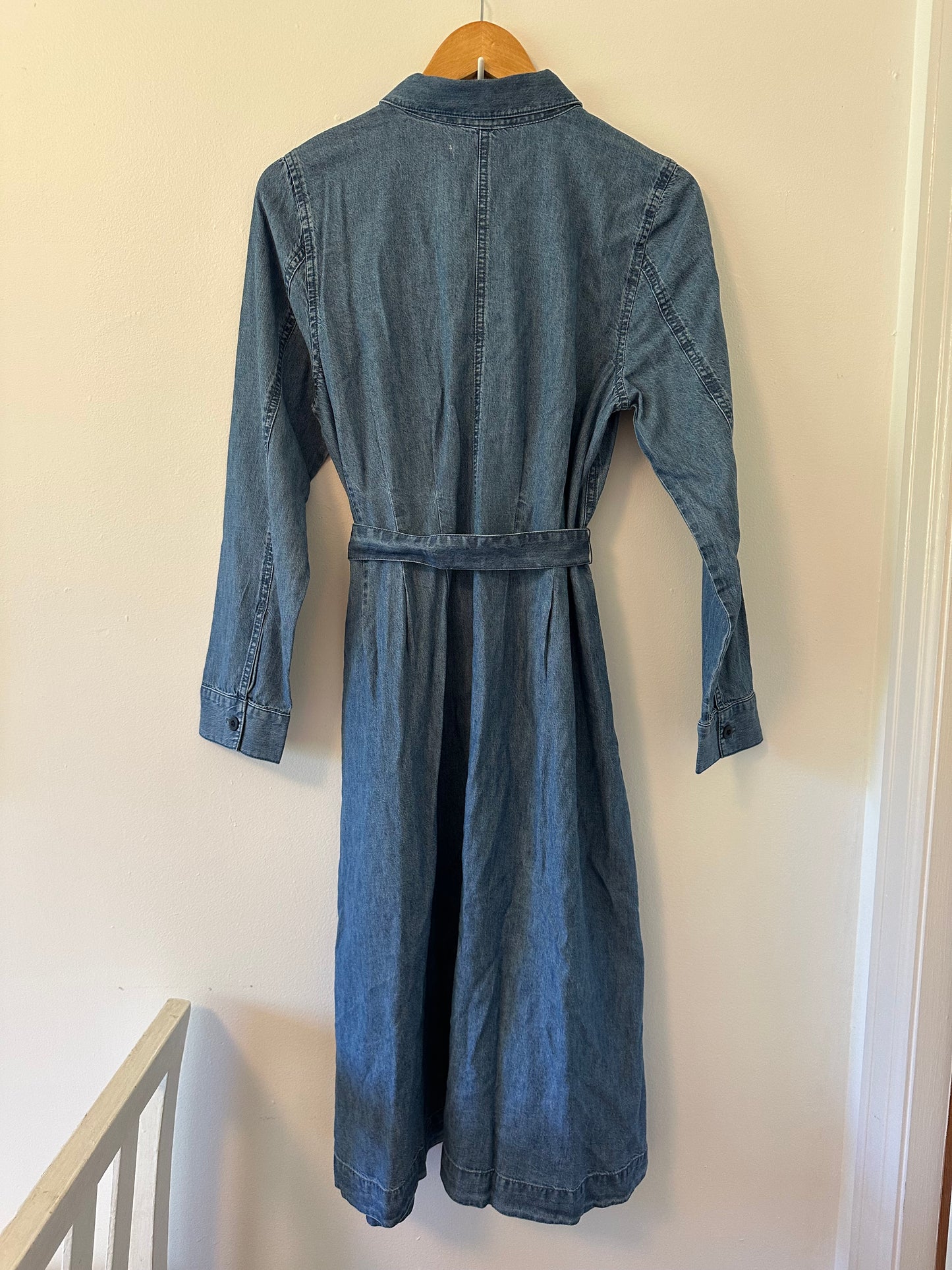 NWT Madewell Tie-Waist Shirtdress: TENCEL™ Denim Edition - Size 10