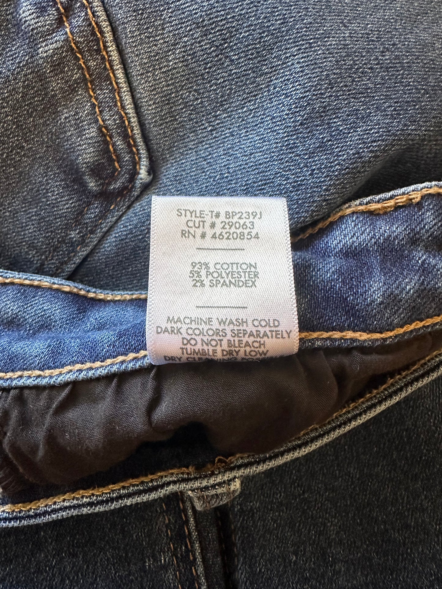 Just Black Dark Blue Wide Leg Stretch Jeans | Size 28