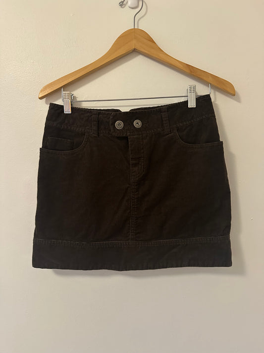 Eastern Mountain Sports Brown Corduroy Mini Skirt - Size 4