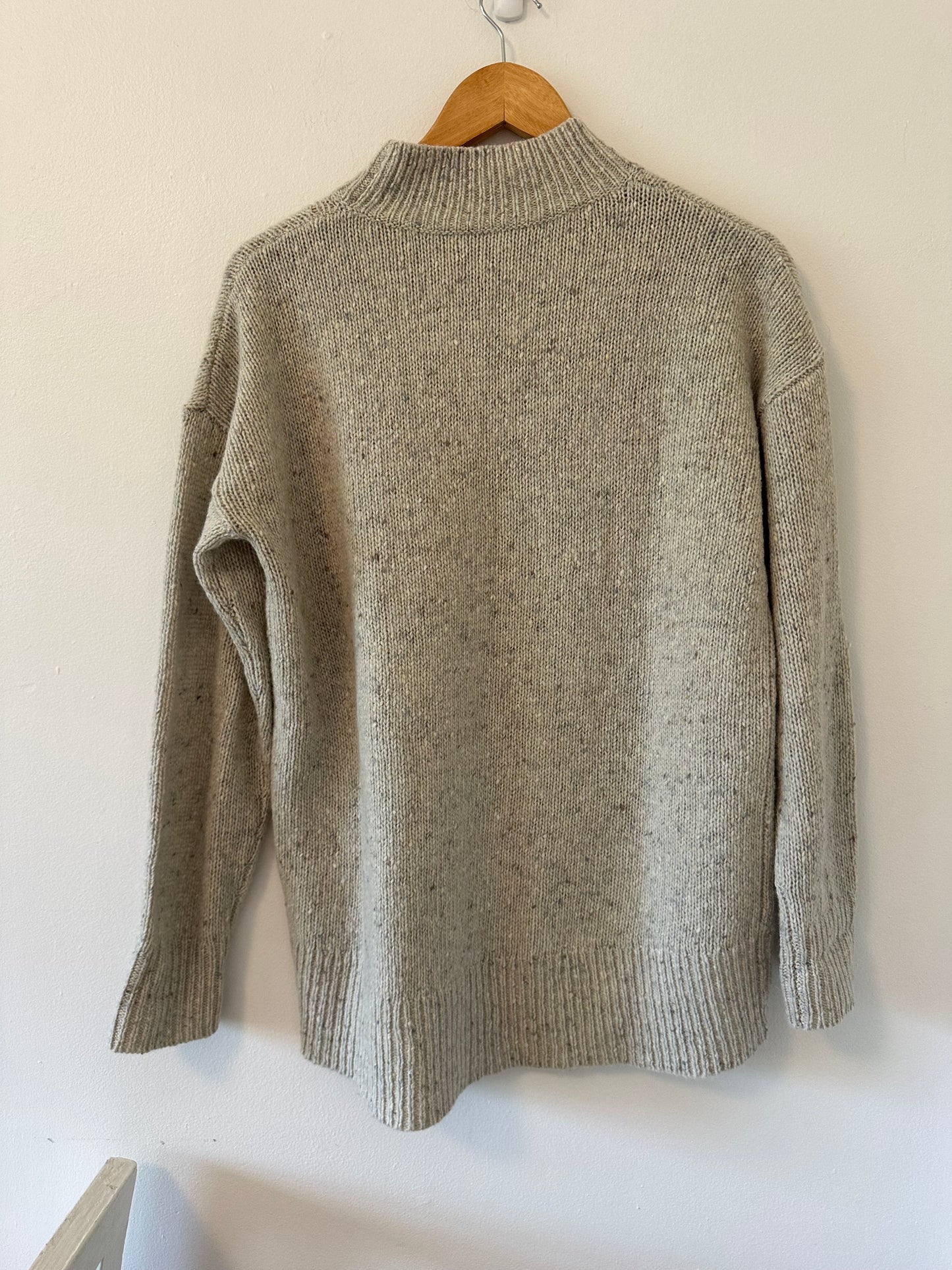 Margaret O’Leary Oatmeal Marled Turtleneck Sweater - Size Small