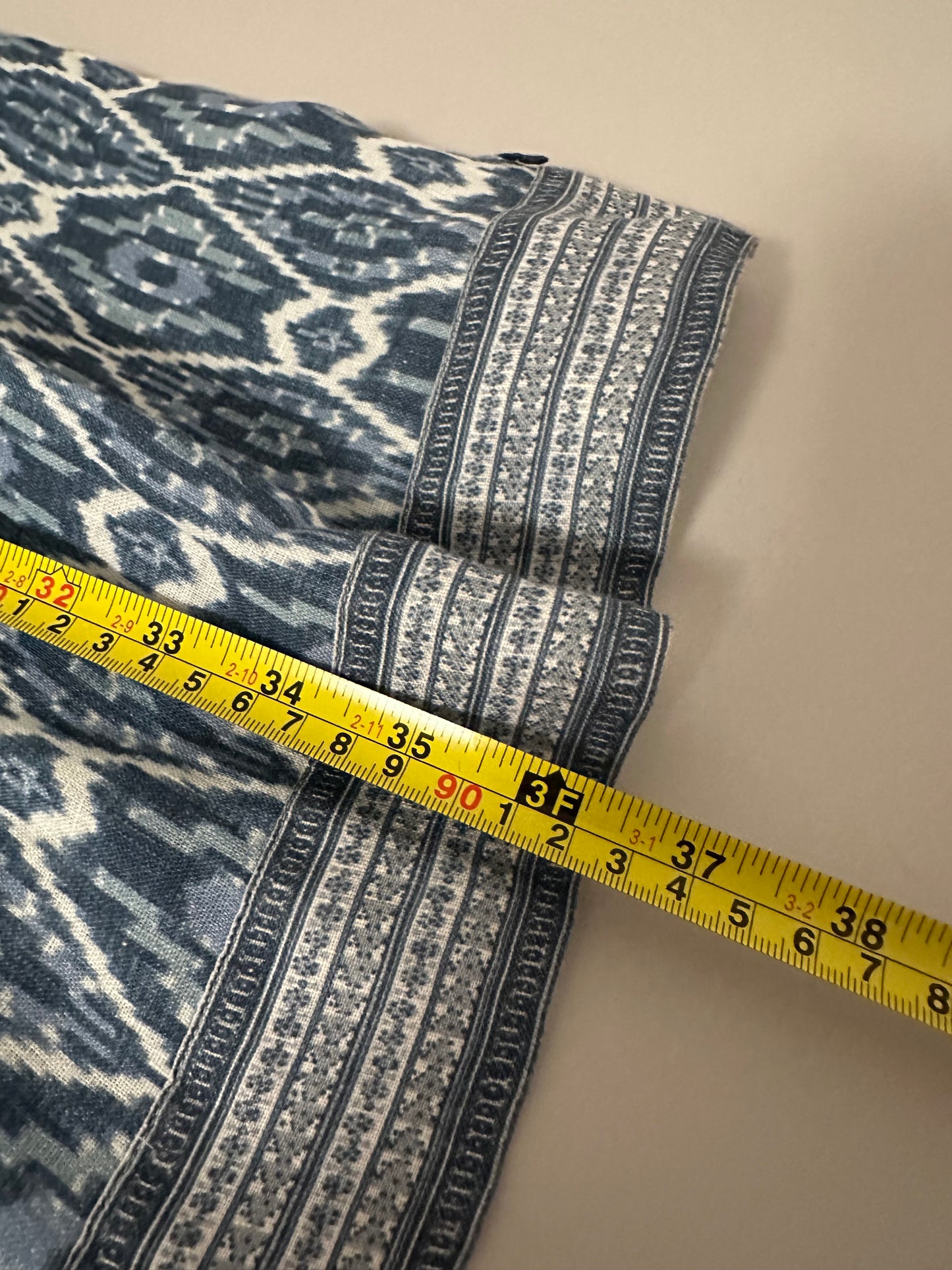 NWT Faherty Macey Blue and White Sleeveless Linen Dress | Size XL