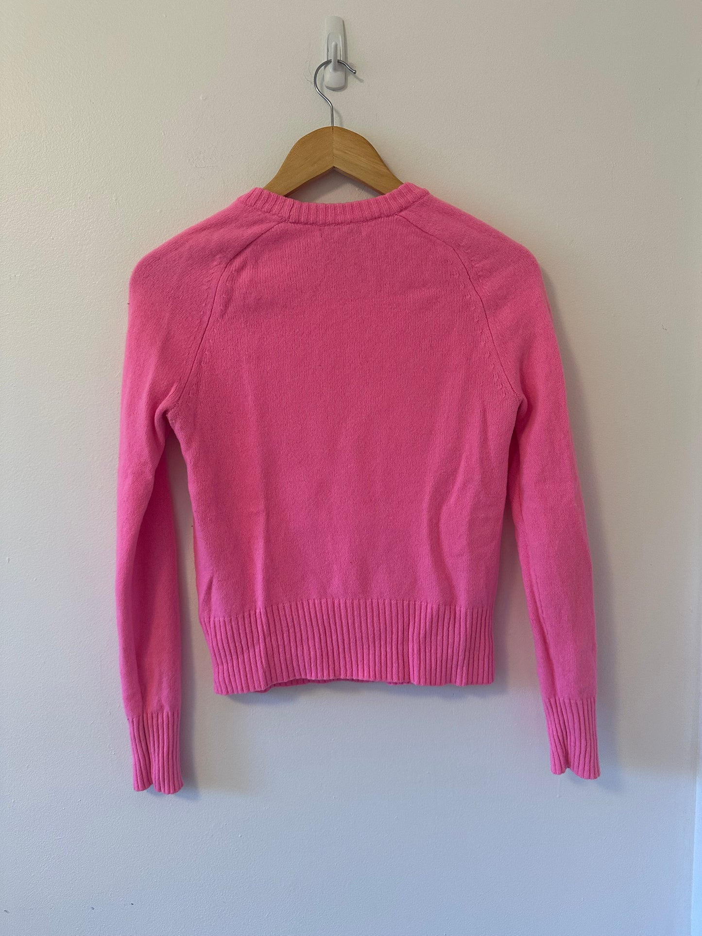 J. Crew - Bright Pink Crew Neck Wool Classic Sweater | Size Small