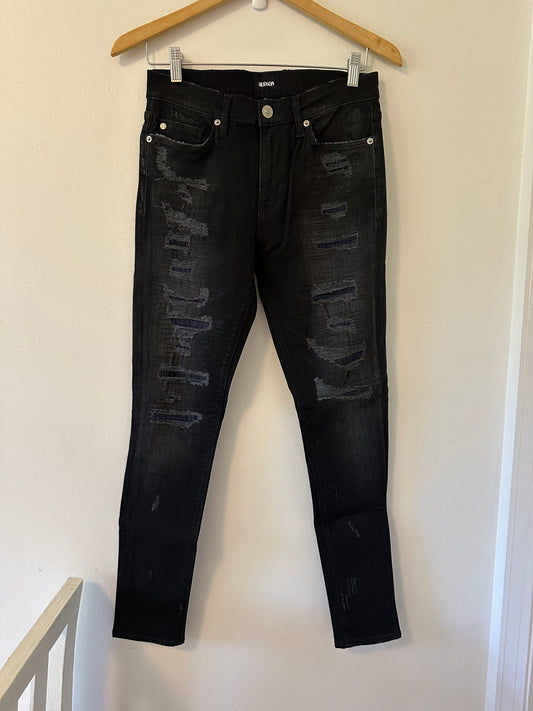NWT Hudson Nico Distressed Black Skinny Jeans - Size 27