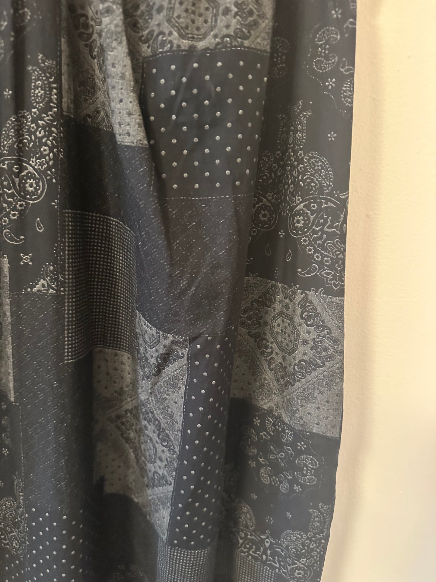 NWT James Perse Black Patchwork Cotton Maxi Dress - Size 1 (Small)