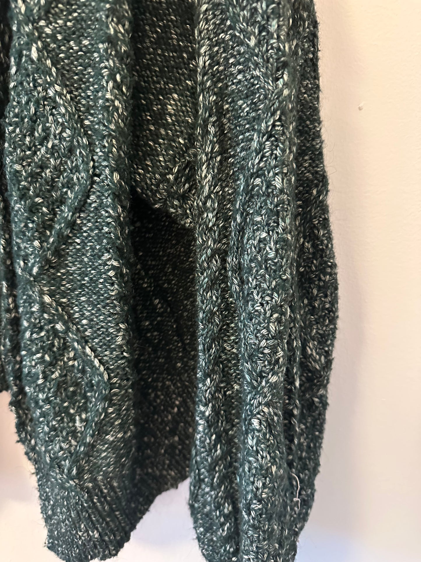 Sundays Forest Green Open Cardigan - Size Small
