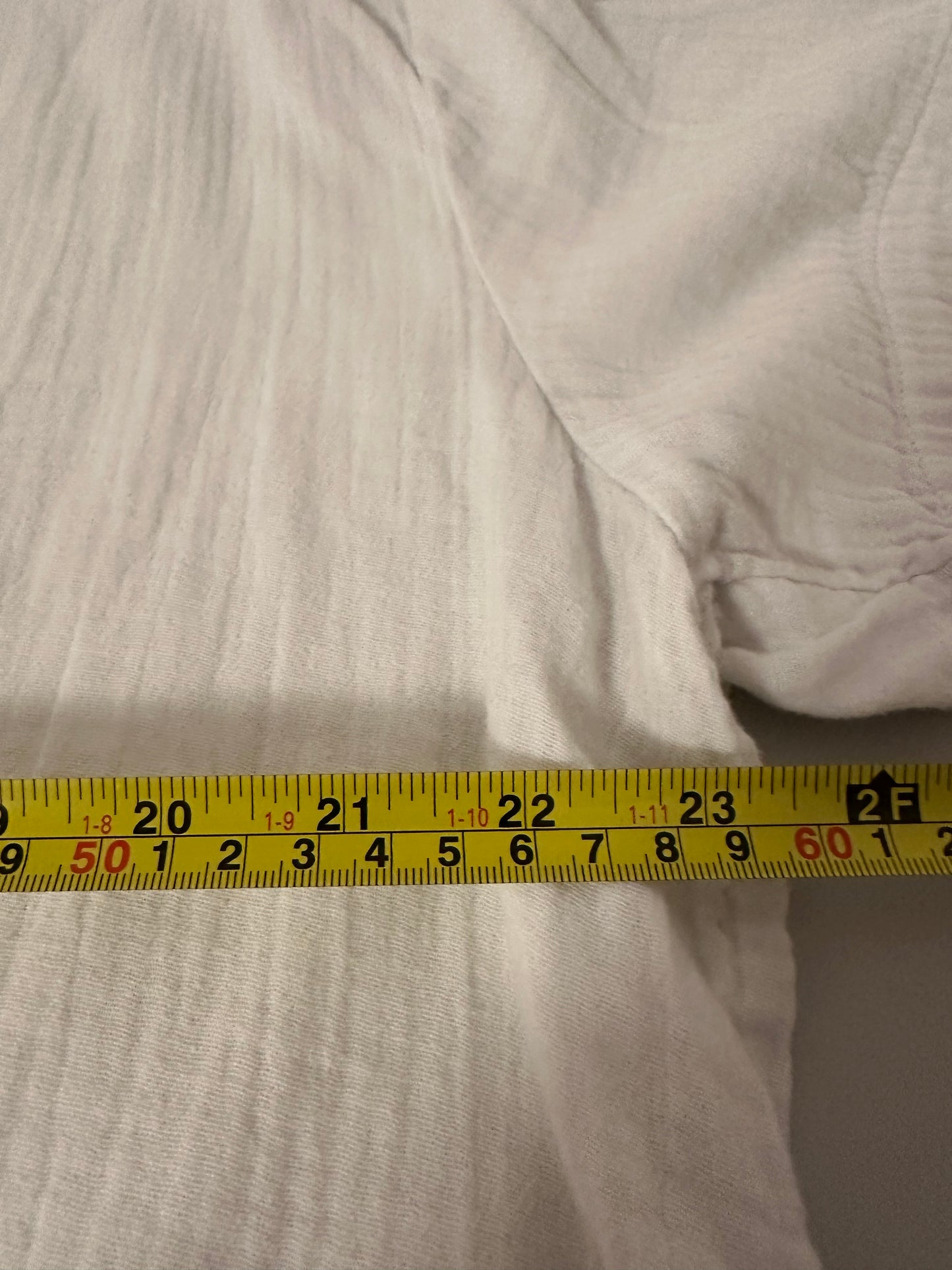 Faherty Cotton Gauze Popover Collared Shirt in White | Size XL