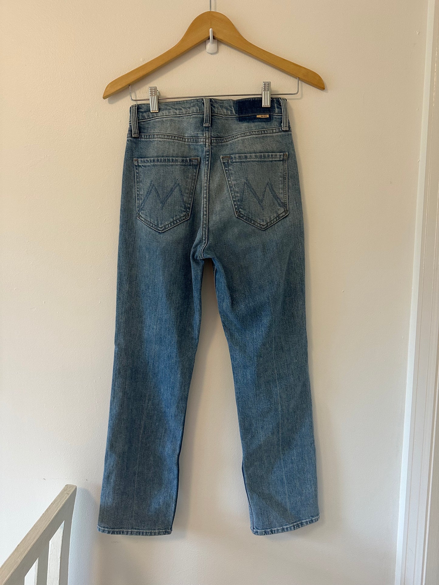 MOTHER High Waisted Rider Ankle Jeans in Salt of the Earth - Size 24