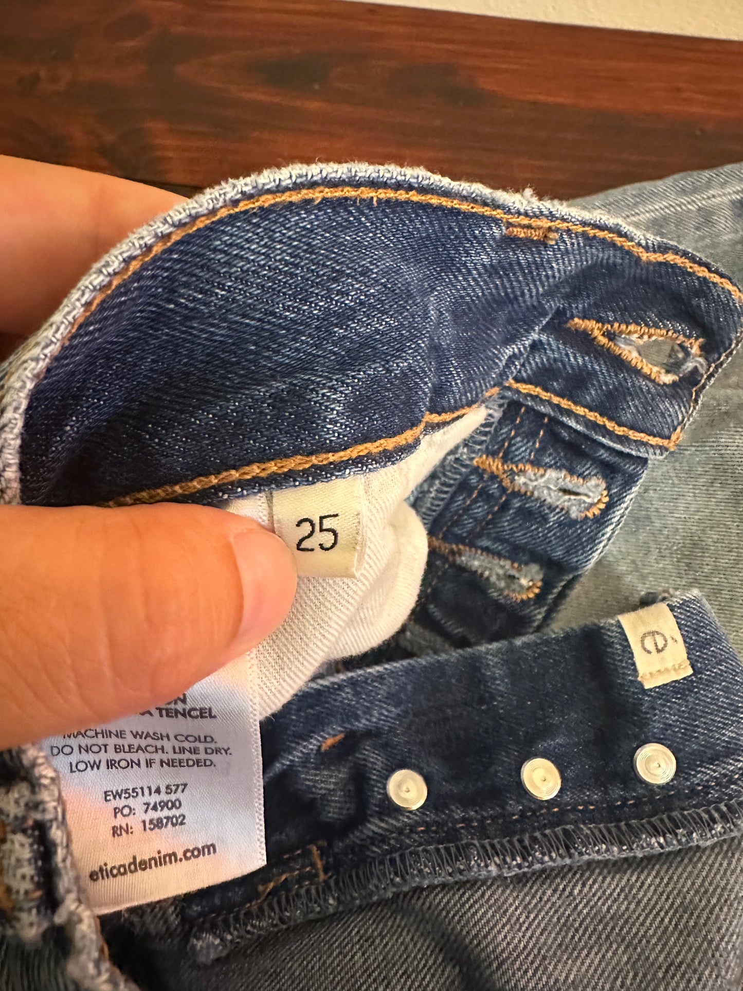 Etica Tyler Vintage Straight Leg Jeans - Size 25