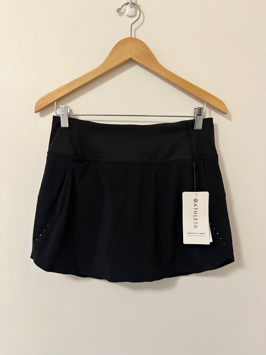 NWT Athleta Run With It High Rise 14 Skort in Black | Size Small