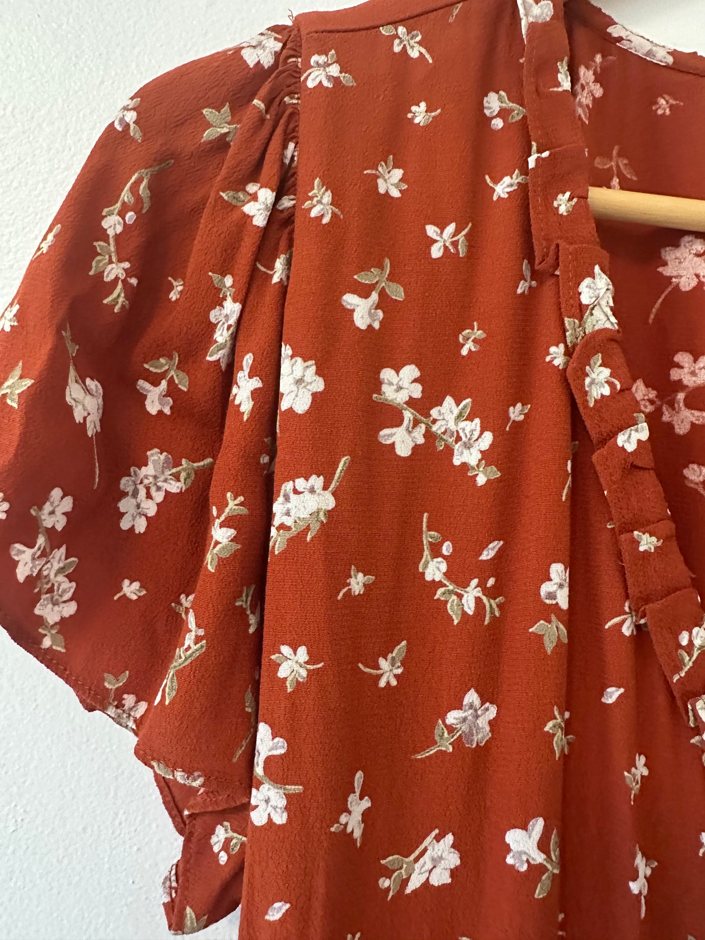 Madewell Ruffle Wrap Dress in Candied Orchid - Size Large