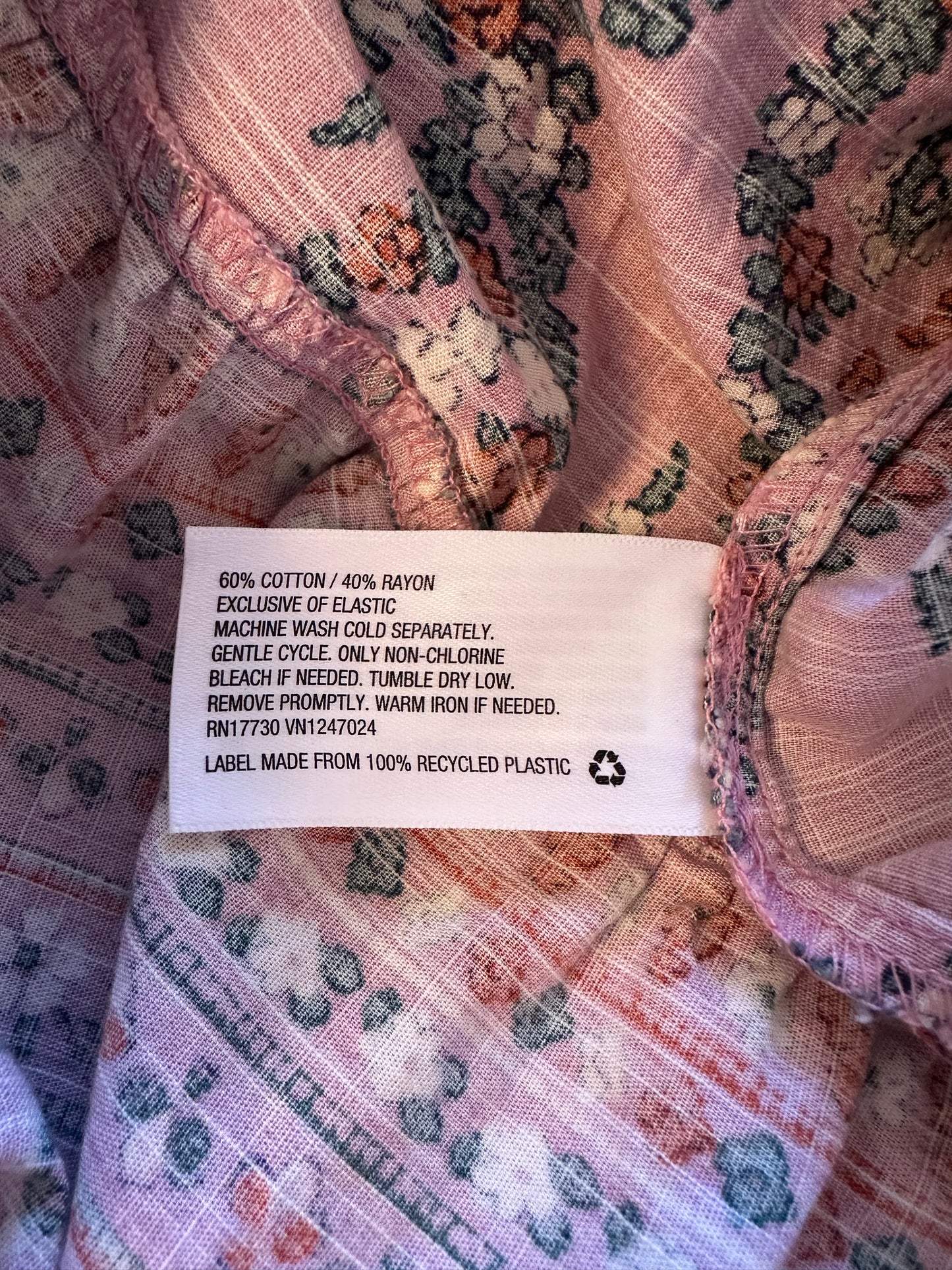 Knox Rose Boho Smocked Maxi Dress in Pink Print | Size Medium