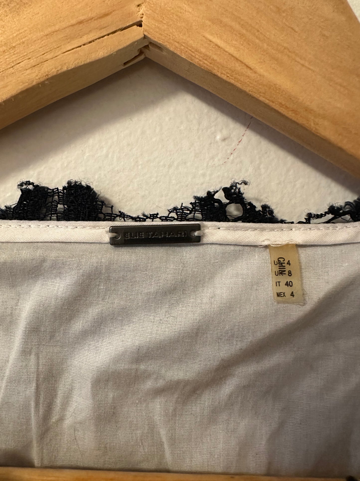 Elie Tahari Black Lace Knee Length Dress | Size 4