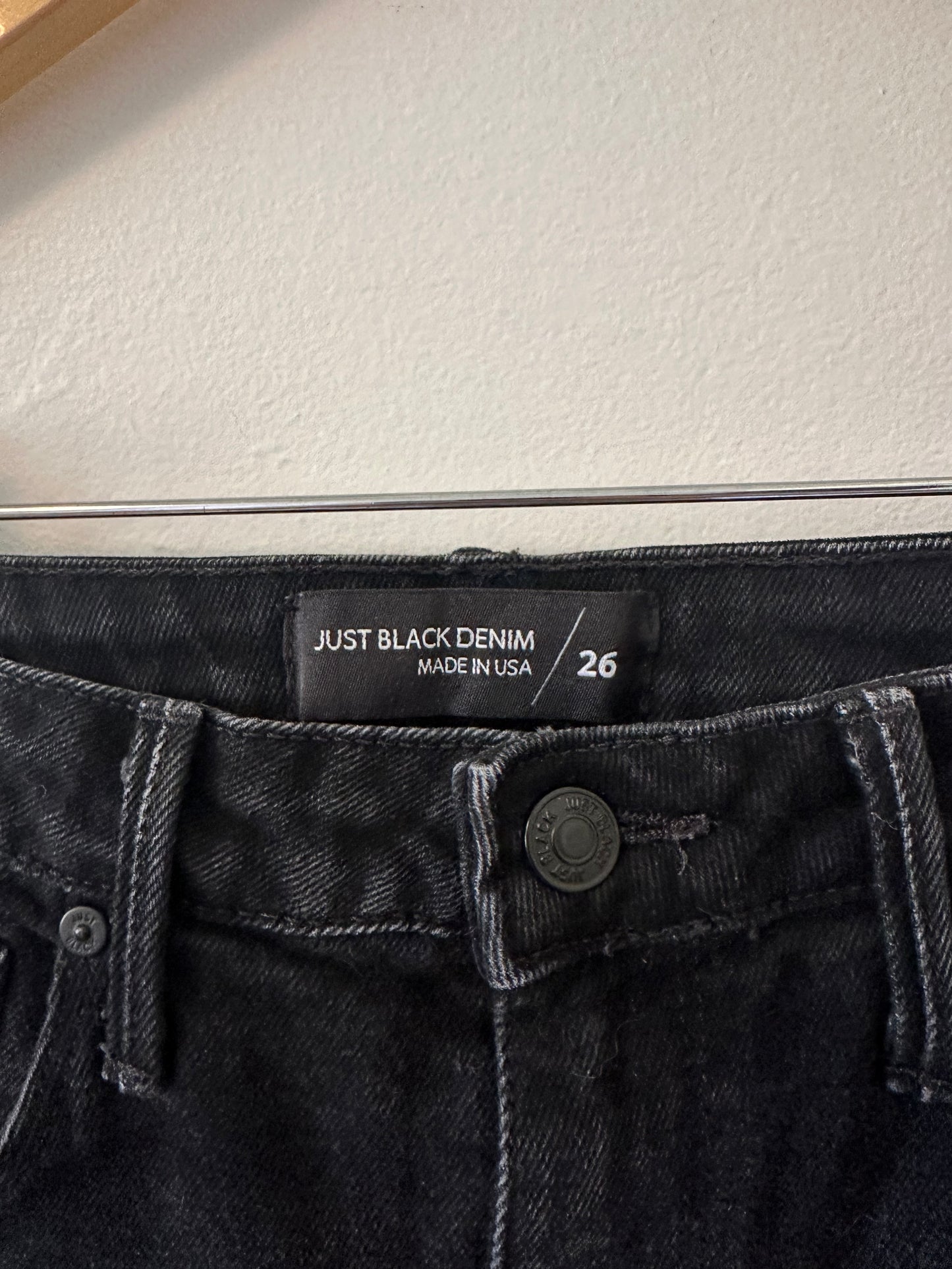 Just Black High Rise Bootcut Black Denim Jeans | Size 26