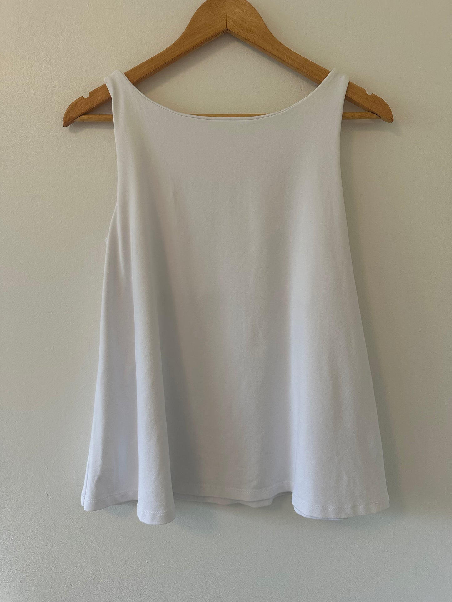 Susana Monaco Double Layer White Aliona Tank Top Size Small