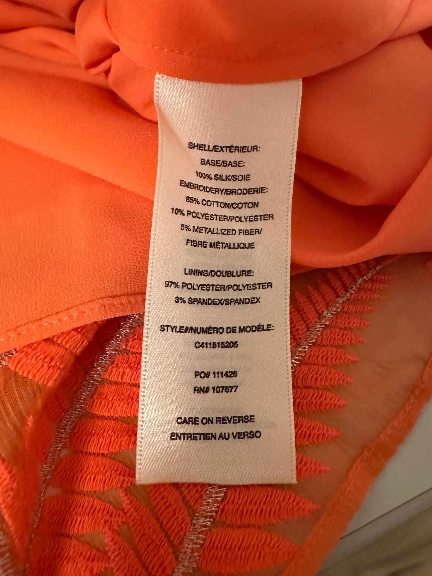 Alice + Olivia Kelly T-Back Silk Maxi Dress in Coral | Size 4