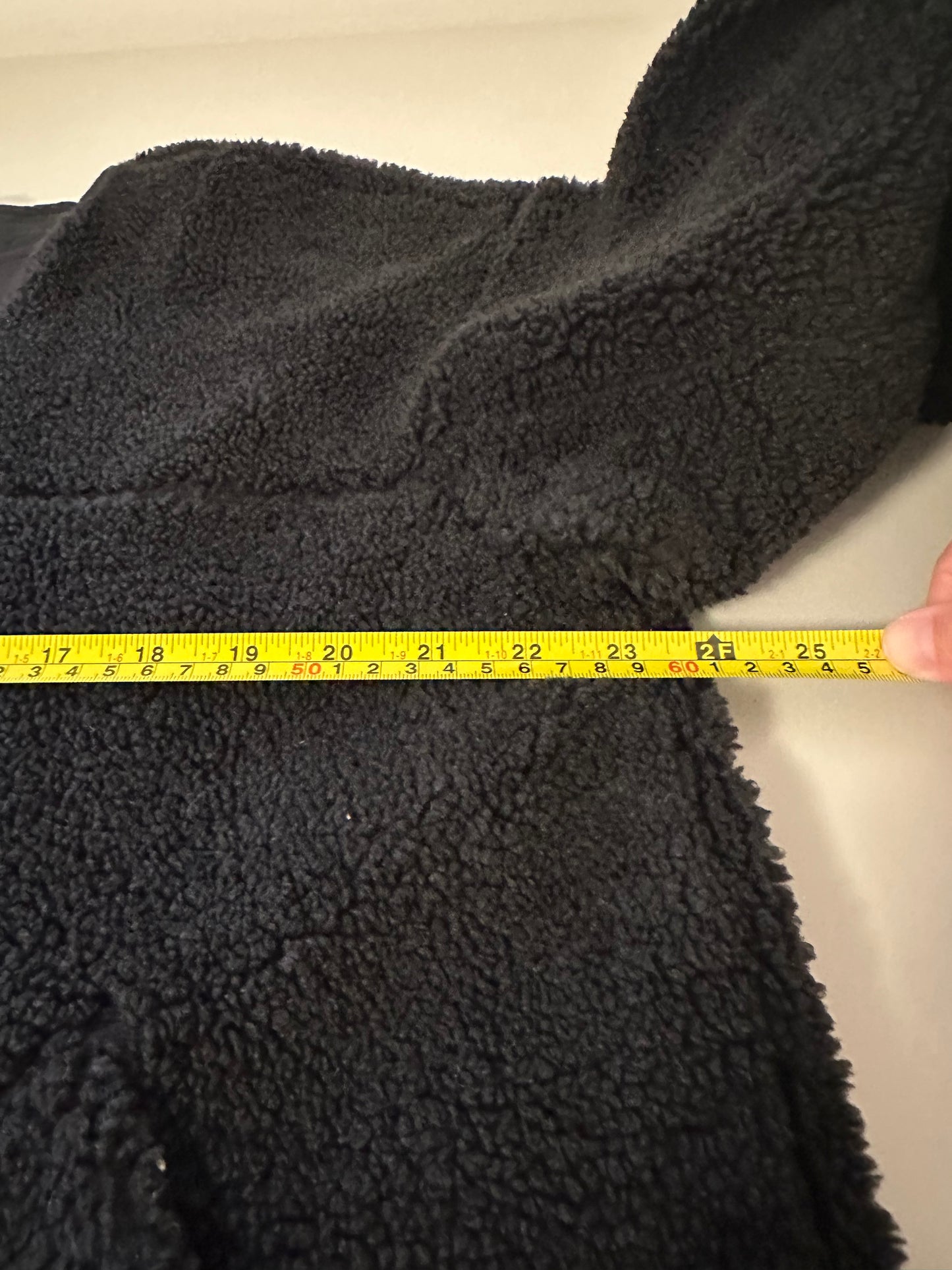 Lululemon Collarless Textured Fleece Full Zip Jacket in Black | Size 8