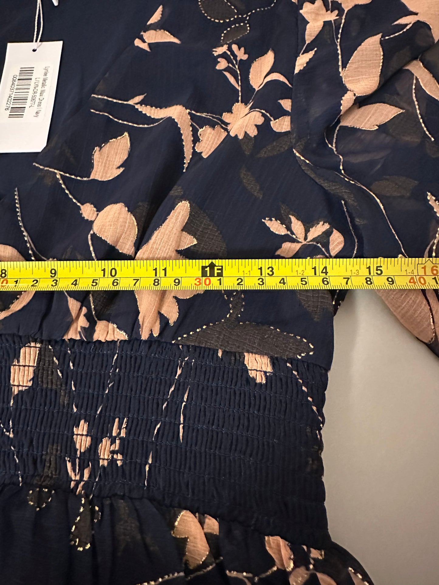 NWT Baltic Born Lynlee Metallic Maxi Dress in Navy | Size Large