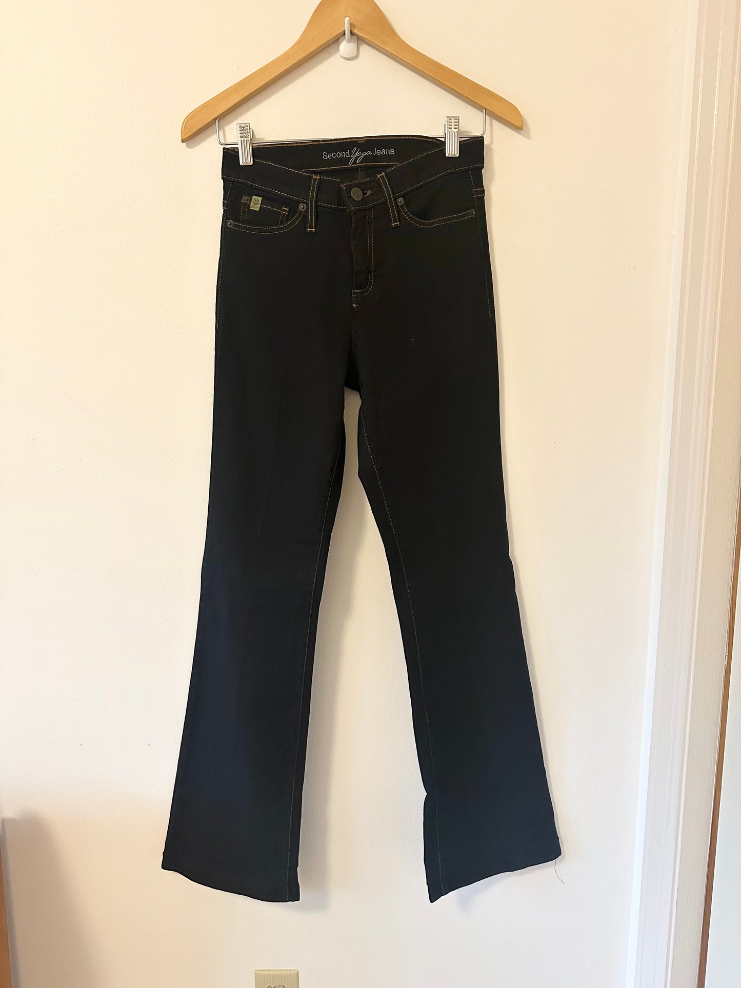 Yoga Jeans Black Flare Stretch Jeans for Women | Size 27